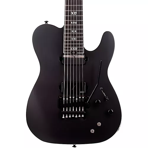Schecter Guitar Research PT-7 FR-S SLS Elite Evil Twin Electric Guitar Satin Black