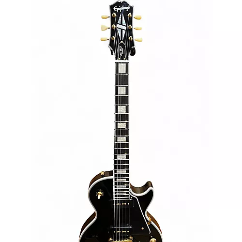 Used Epiphone LES PAUL CUSTOM P90 Ebony Solid Body Electric Guitar Ebony
