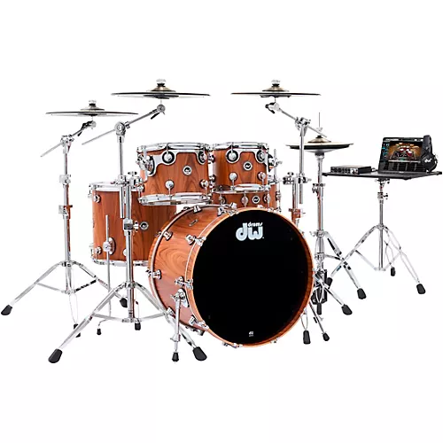 DW DWe Wireless Acoustic-Electronic Convertible 5-Piece Drum Set Bundle With 22