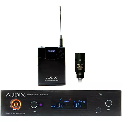 Audix AP41 L10 Wireless Lavalier Microphone System with R41 Diversity Receiver, B60 Bodypack and ADX10 Lavalier Microphone Band B