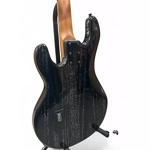 Used Sterling by Music Man Stingray 4 Black Ash Electric Bass Guitar Black Ash