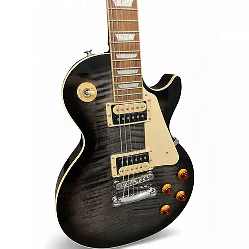 Used Gibson Les Paul Traditional Pro V Flame Top Transparent Ebony Burst Solid Body Electric Guitar Transparent Ebony Burst
