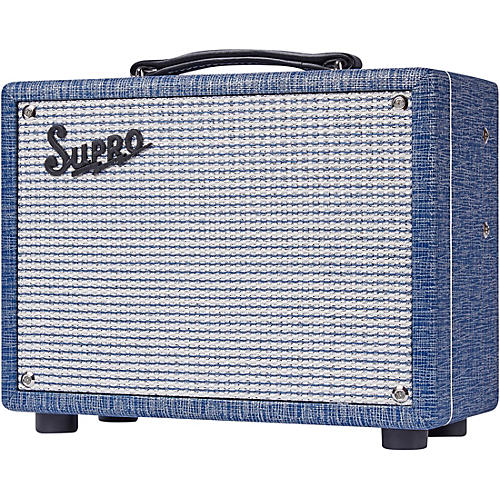 Supro 1605RJ 64 Reverb 5W 1x8 Tube Guitar Combo Amp Blue