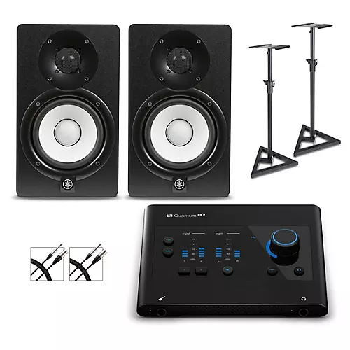 PreSonus Quantum ES2 Audio Interface with Yamaha HS Series Studio Monitor Pair (Cables & Stands Included) HS5