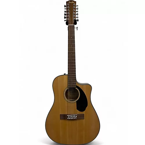 Used Fender CD 60SCE 12 STRING Natural 12 String Acoustic Guitar Natural
