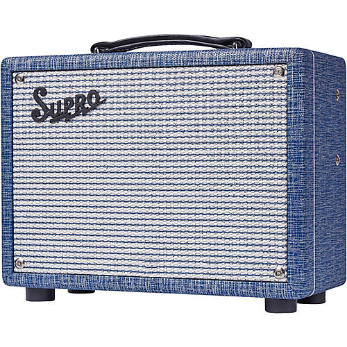 Supro 1606J 64 Super 5W 1x8 Tube Guitar Combo Amp Blue