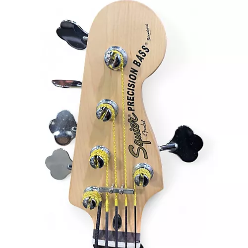 Used Squier Precision Bass Standard Black and White Electric Bass Guitar Black and White