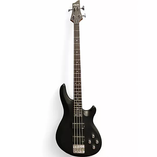 Used Schecter Guitar Research C4 4 String Black Electric Bass Guitar Black