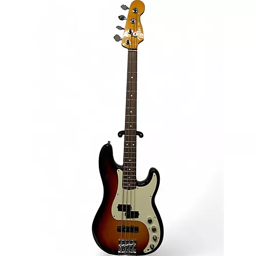 Used Fender American Ultra Precision Bass 3 Tone Sunburst Electric Bass Guitar 3 Tone Sunburst