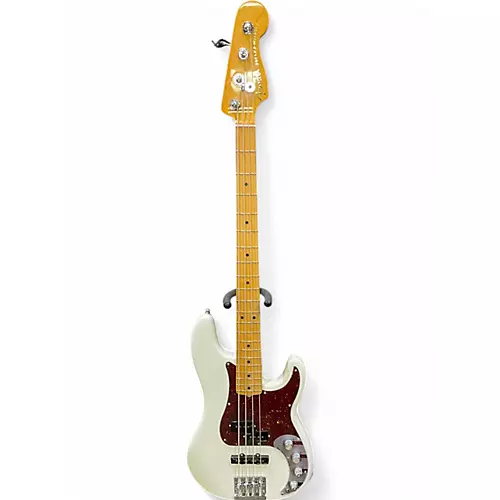 Used Fender American Ultra Precision Bass Pearl White Electric Bass Guitar Pearl White