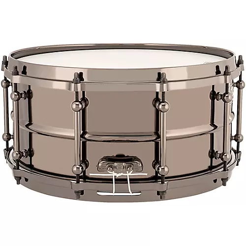 Ludwig Universal Series Black Brass Snare Drum with Black Nickel Die-Cast Hoops 14 x 6.5 in.