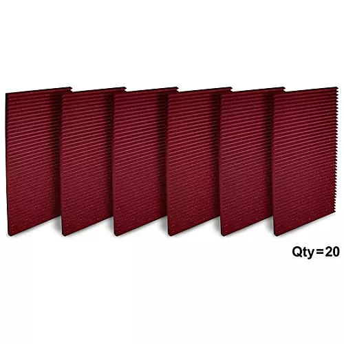 Auralex Studiofoam Wedges 24x48x1 inch Acoustic Panel 20-pack Burgundy