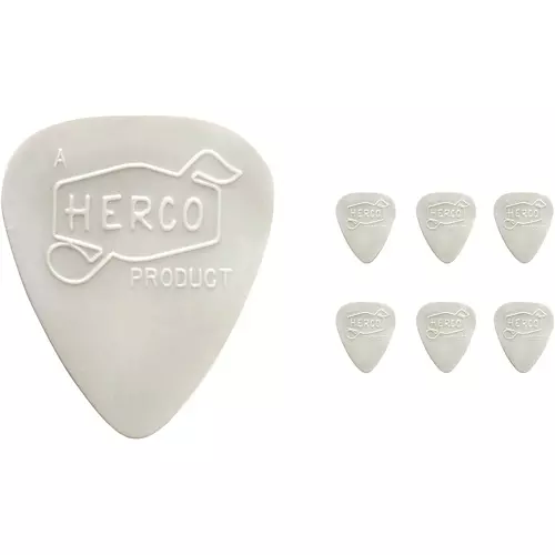 Dunlop Herco Vintage 66' Extra Light Picks White (6-Pack)