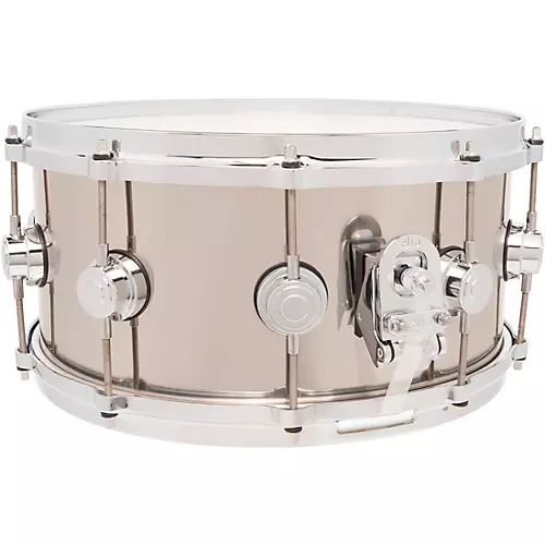 DW Collectors Series Stainless Steel Snare Drum With Die Cast Hoops 14 x 6.5 in. Stainless Steel