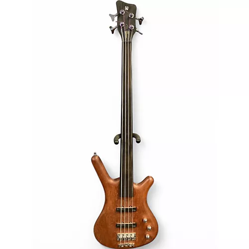 Used 2008 Warwick Standard Corvette 4 String Fretless Natural Electric Bass Guitar Natural