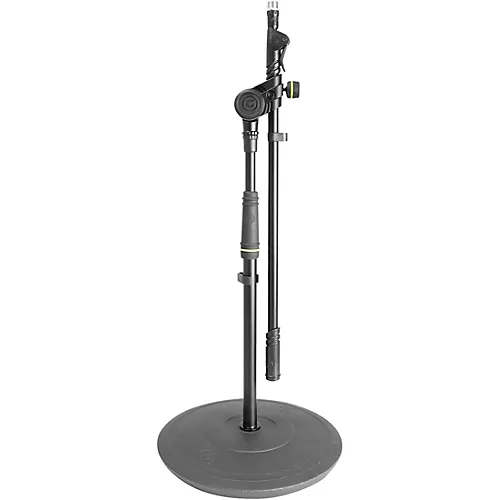 Gravity Stands Short Microphone Stand With Round Base And 2-Point Adjustment Telescoping Boom