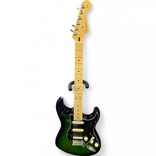Used Fender 75TH ANNIVERSARY PLAYER STRATOCASTER TRANS EMERALD Solid Body Electric Guitar TRANS EMERALD