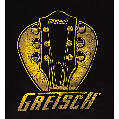 Gretsch Headstock Pick Cotton T-Shirt Medium Black