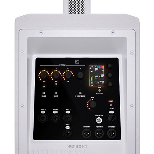 LD Systems LD Systems MAUI 11 G3 MIX W Portable Cardioid Column PA System With Digital Mixer, White