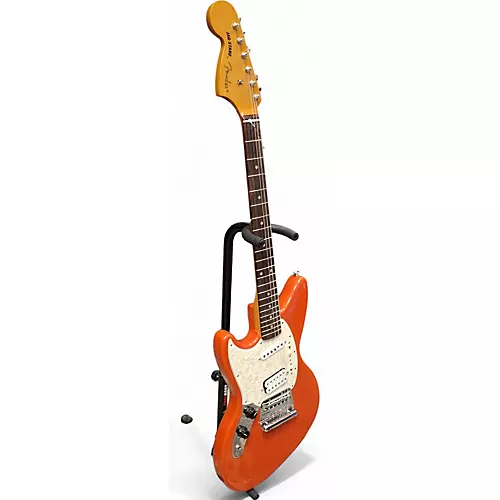 Used Fender Jagstang Left Handed Fiesta Red Electric Guitar Fiesta Red