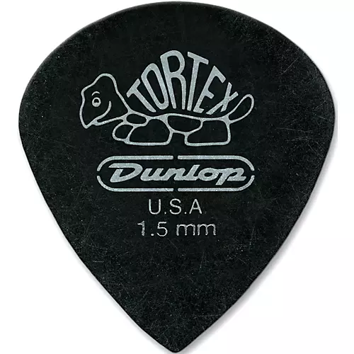 Dunlop Tortex Pitch Black Jazz Guitar Picks 1 Dozen 1.5 mm 12 Pack