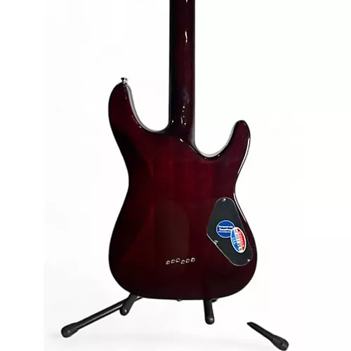 Used Schecter Guitar Research C1 Plus Left Handed Crimson Red Trans Electric Guitar Crimson Red Trans