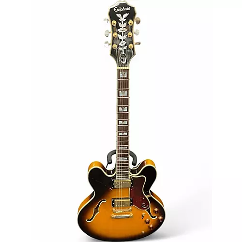 Used Epiphone Sheraton II 2 Tone Sunburst Hollow Body Electric Guitar 2 Tone Sunburst