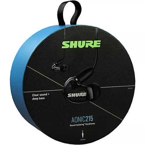Shure MV7-S USB Microphone and AONIC215 Earphones Content Creator Bundles Black