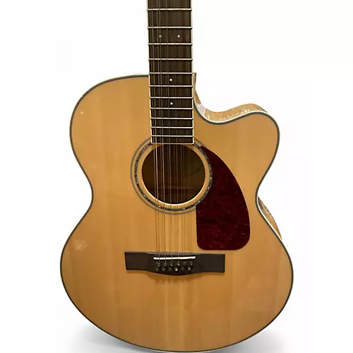 Used Fender CJ290SCE12 Jumbo Natural 12 String Acoustic Electric Guitar Natural