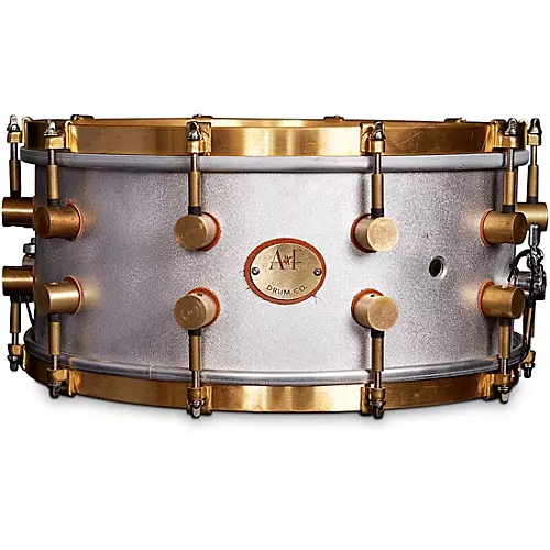 A&F Drum  Co A&F'ers 14 x 6x5 in. Aluminum Snare with Untreaded Brass Hardware (Bell Series Snares)