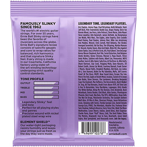 Ernie Ball Ultra Slinky Nickel Wound Electric Guitar Strings (10-48)