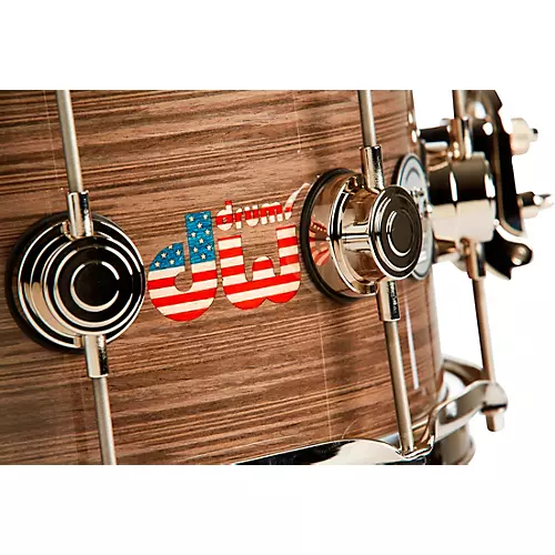 DW Collector's Series American Flag Logo Snare Drum With Nickel Hardware 14 x 6.5 in.