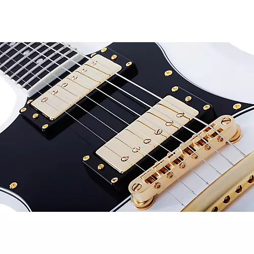Schecter Guitar Research ZV-H6LLYW66D Zacky Vengeance Left-Handed Electric Guitar Gloss White