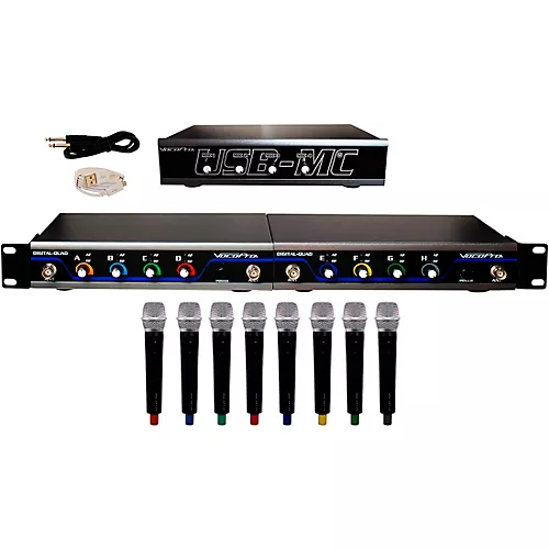 VocoPro USB-ACAPELLA-8 8-Channel Wireless Microphone/USB Interface Package, 902-927.20mHz