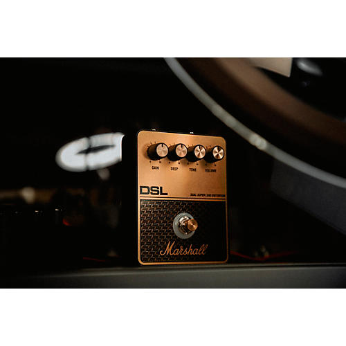 Marshall DSL Overdrive Effects Pedal Black and Gold