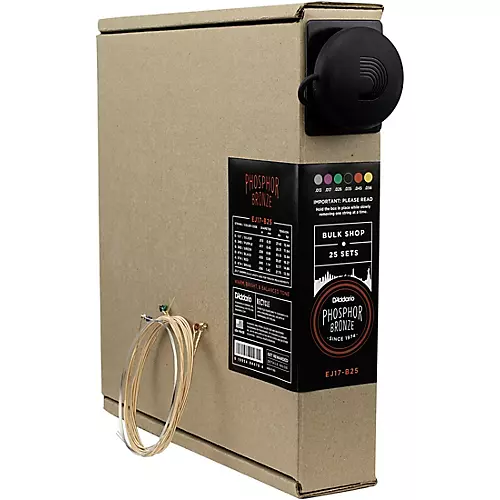 D'Addario EJ17 Bulk Pack Phosphor Bronze Medium Acoustic Guitar Strings