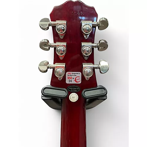 Used 2016 Epiphone Les Paul Standard Pro Cherry Sunburst Solid Body Electric Guitar Cherry Sunburst