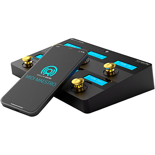 Singular Sound MIDI Maestro MIDI Foot Controller Gold Edition Black