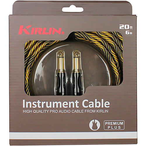 Kirlin IWB Black/Gold Woven Instrument Cable 1/4