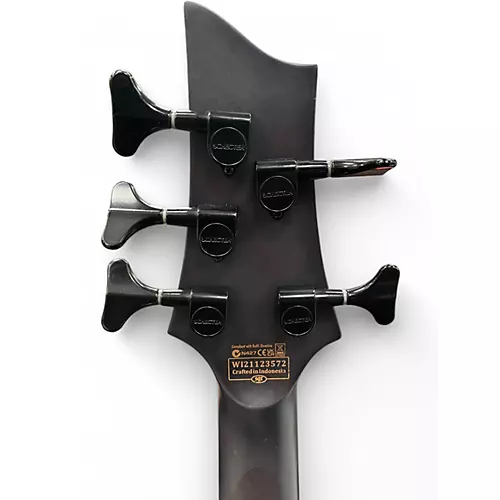 Used Schecter Guitar Research OMEN ELITE-5 Blue Electric Bass Guitar Blue