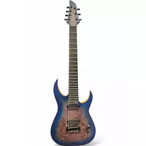 Used Schecter Guitar Research KM-7 MKIII ARTIST BLUE CRIMSON FADE Solid Body Electric Guitar BLUE CRIMSON FADE