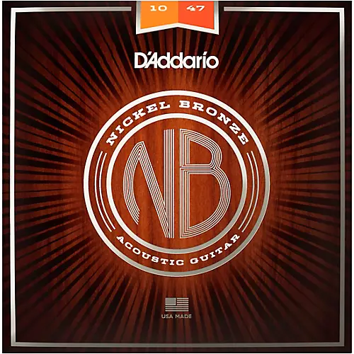 D'Addario NB1047 Nickel Bronze Extra Light Acoustic Guitar Strings