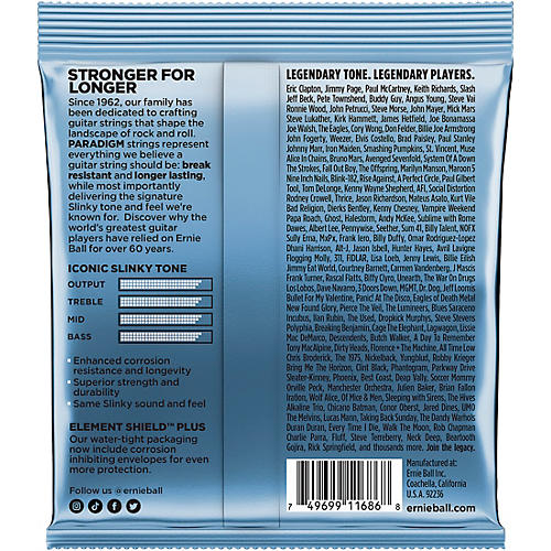 Ernie Ball Paradigm Primo Slinky Electric Guitar Strings 9.5-44 Gauge