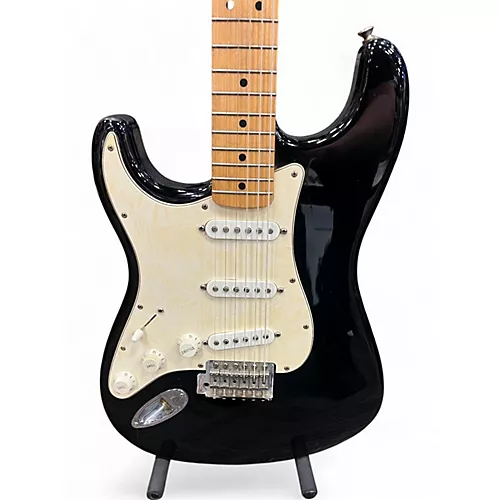 Used Fender Standard Stratocaster Left Handed BLACK Electric Guitar BLACK