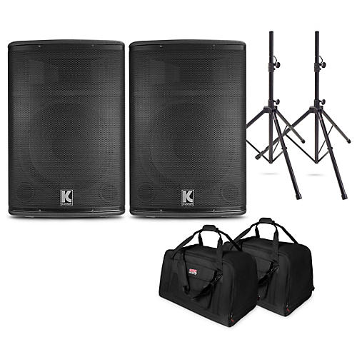 Kustom KPX Passive Speaker Package With Stands and Tote Bags 12