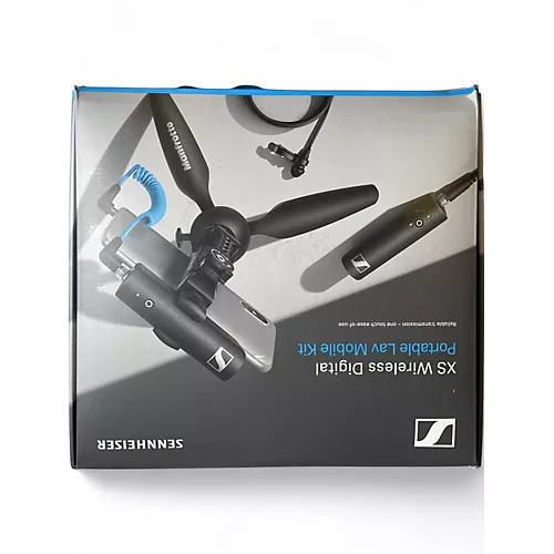 Used Sennheiser XSW-D Portable Lav Mobile Kit With XSW-D Portable Lavalier Set, Manfrotto PIXI Mini Tripod And Smartphone Clamp Lavalier Wireless System