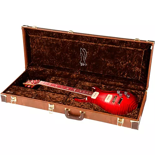 PRS Private Stock McCarty 594 with P90s Curly Maple Top African Ribbon Mahogany Back Stained Curly Maple Fretboard with Pattern Vintage Neck Electric Guitar Blood Red Glow