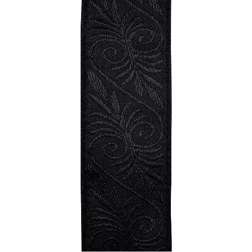 D'Addario Acoustic Quick-Release Guitar Strap, Black Swirls Black 2 in.