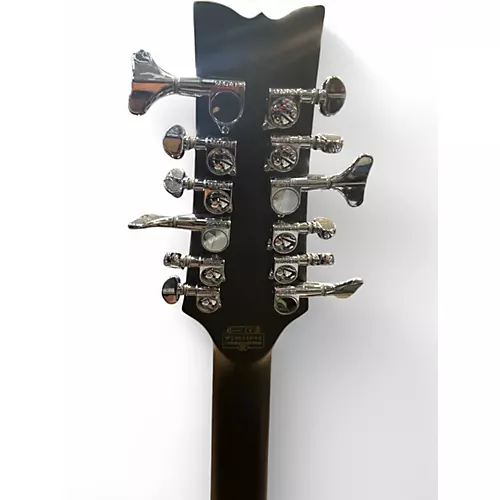 Used Schecter Guitar Research Diamond Series DUG DP-12 Black Electric Bass Guitar Black