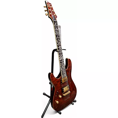 Used Schecter Guitar Research C1 Classic Left Handed Cherry Sunburst Electric Guitar Cherry Sunburst